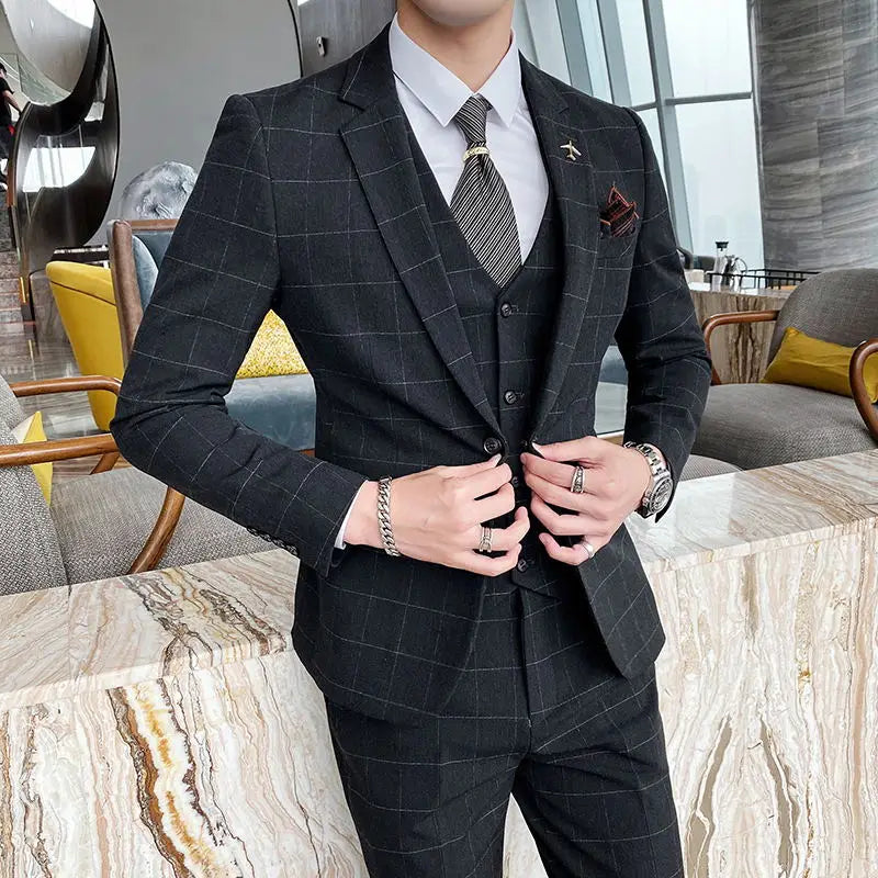 Costume Homme, Costume Homme Complet, Costume Homme Classique, Costume Homme Carreaux, Costume Carreaux, Costume