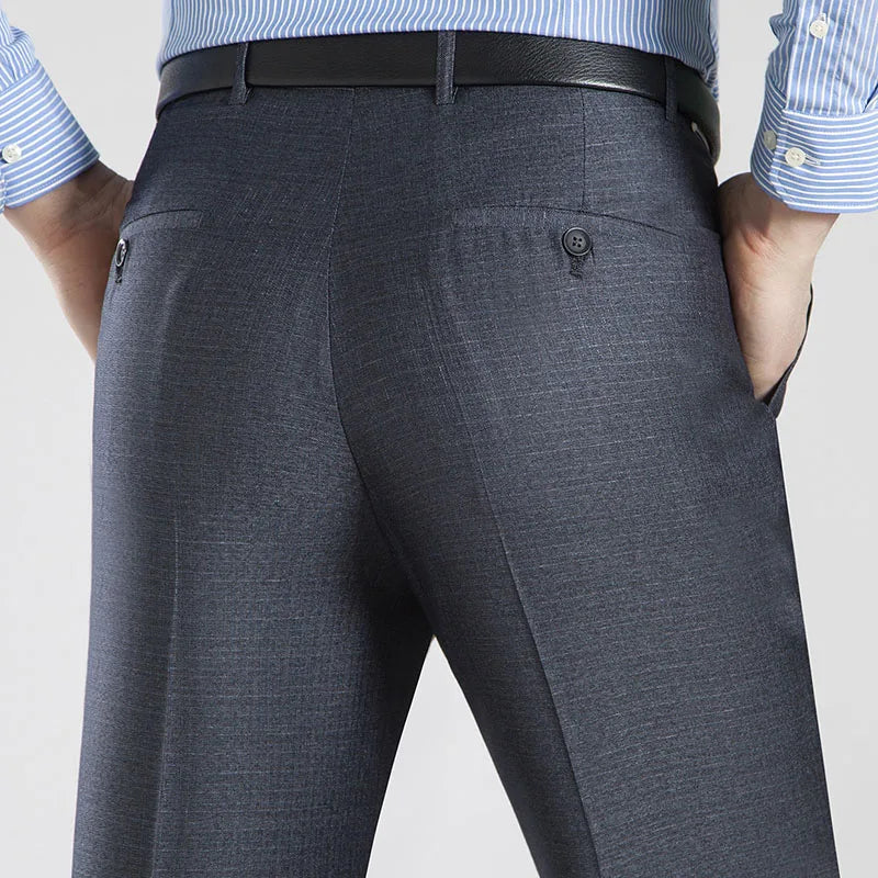 Pantalon de costume homme, Pantalon homme formel, Vêtement de travail homme, Pantalon de costume élégant, Pantalon polyester soie





