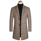 Manteau à carreaux, Manteau homme en laine à carreaux, Long manteau homme en laine Maximus, Manteau homme en laine, Manteau homme, Manteau matelassé, Manteau
