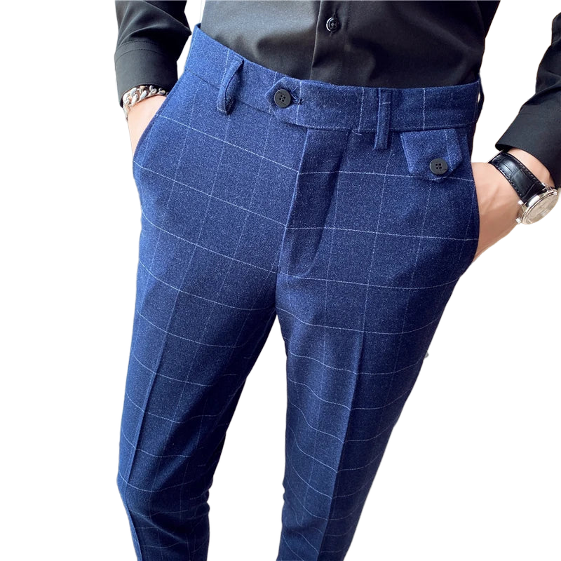 pantalon homme carreaux, pantalon habillé moderne, pantalon slim homme, pantalon homme élégant, pantalon style anglais