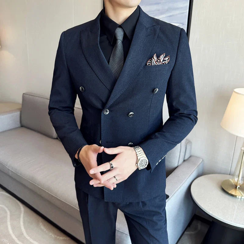 Costume Homme Croisé Slim, Costume Homme Croisé Moderne, Costume Homme Slim Fit, Costume Maximus, costume 3 Pièces, costume slim fit, Costume Homme, Costume Homme Complet, Costume Homme Croisé Fashion Slim Maximus