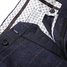 costume homme marine, costume à carreaux, costume slim fit, costume élégant homme, costume trois pièces