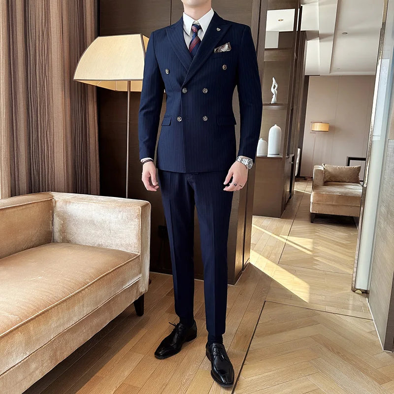 Costume Homme Slim Fit, Costume Homme Moderne, Costume Homme Rayé, Costume Homme Complet, Costume Homme
