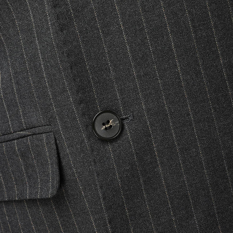 Costume Croisé Homme Rayures Craie Gris Anthracite, Costume Homme Slim, Costume Homme, Costume