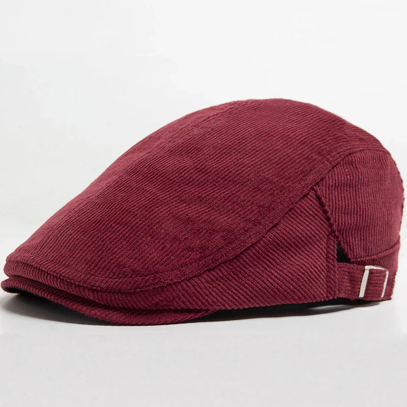 béret homme côtelé, béret en coton et polyester, béret élégant homme, accessoire masculin contemporain, béret ajustable