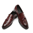 mocassin homme élégant, chaussure à glands homme, mocassin brogue homme, chaussure de ville marron, chaussure homme formelle