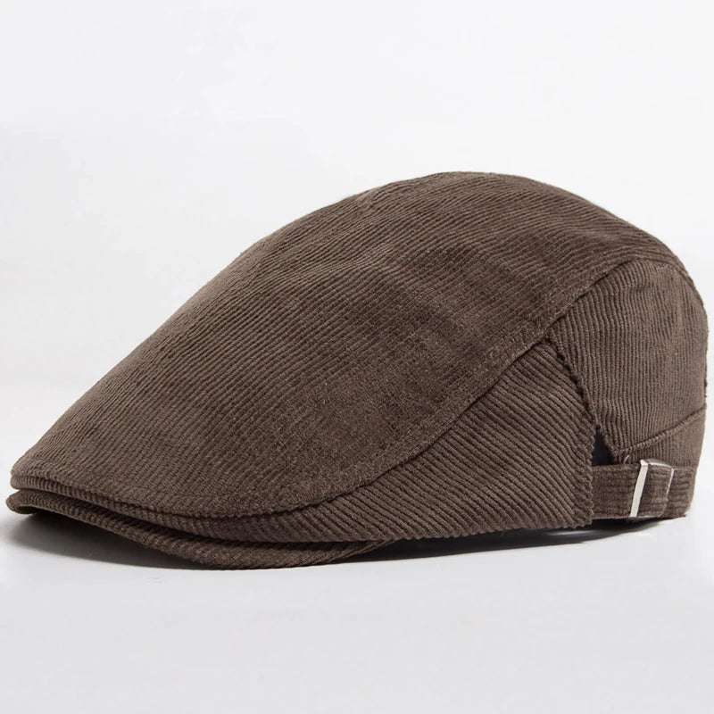 béret homme côtelé, béret en coton et polyester, béret élégant homme, accessoire masculin contemporain, béret ajustable