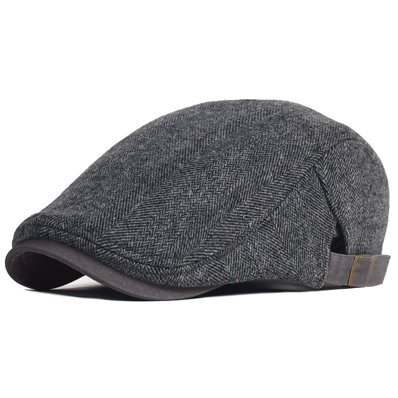 béret homme casual, béret en laine et polyester, accessoire homme élégant, béret hiver homme, béret ajustable