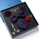 coffret cravate homme, ensemble accessoires masculins, coffret cadeau gentleman, cravate élégante, boutons de manchette