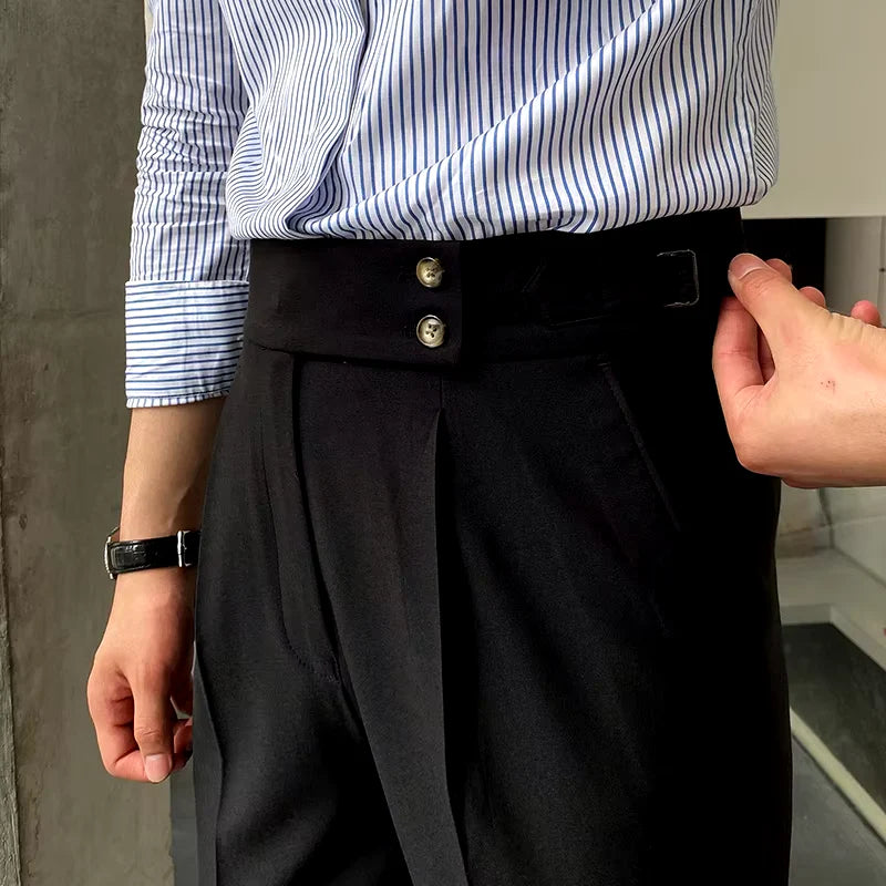 pantalon tailleur italien, pantalon homme élégant, pantalon homme style italien, pantalon habillé homme, pantalon homme premium