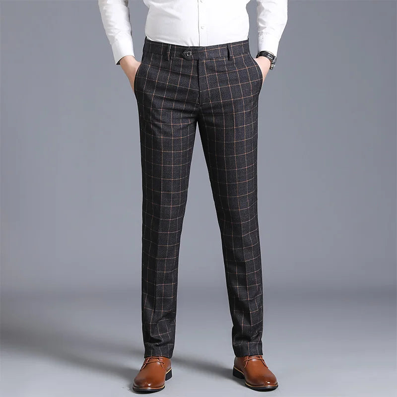 Calça Social Masculina Alfaiataria Xadrez Maximus