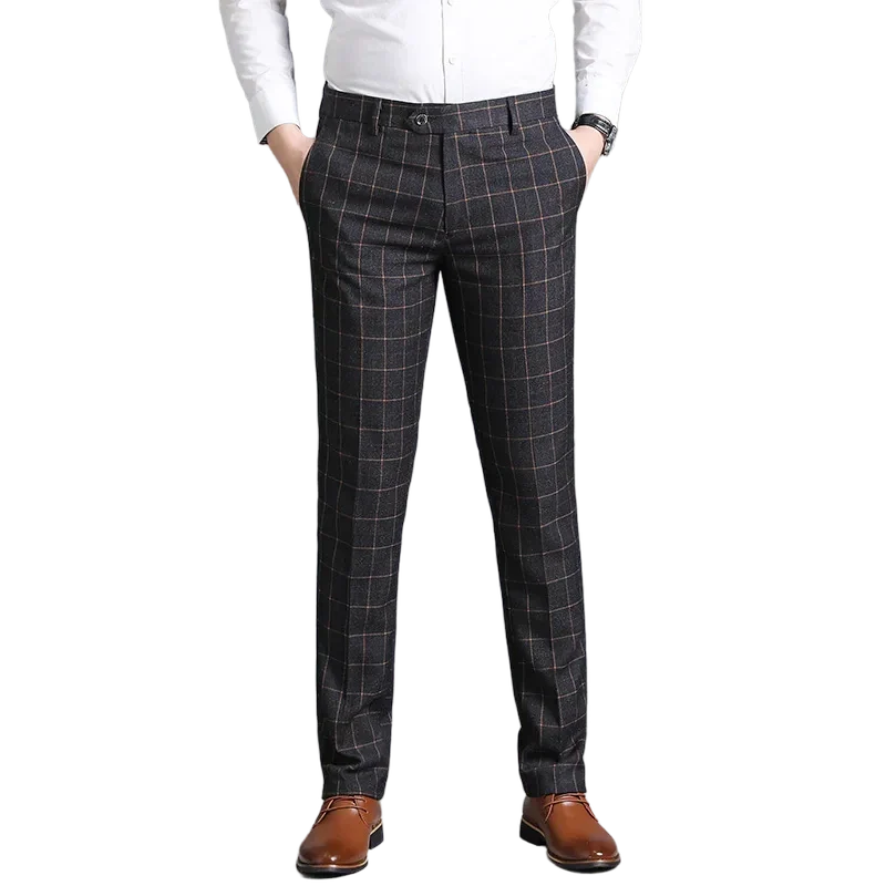 Calça Social Masculina Alfaiataria Xadrez Maximus