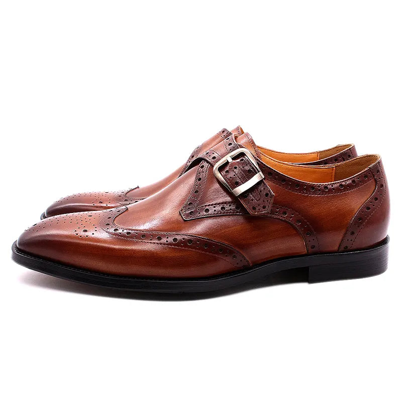 chaussure homme italienne, chaussure en cuir homme, chaussure de ville luxe, chaussure à boucle homme, chaussure formelle élégante