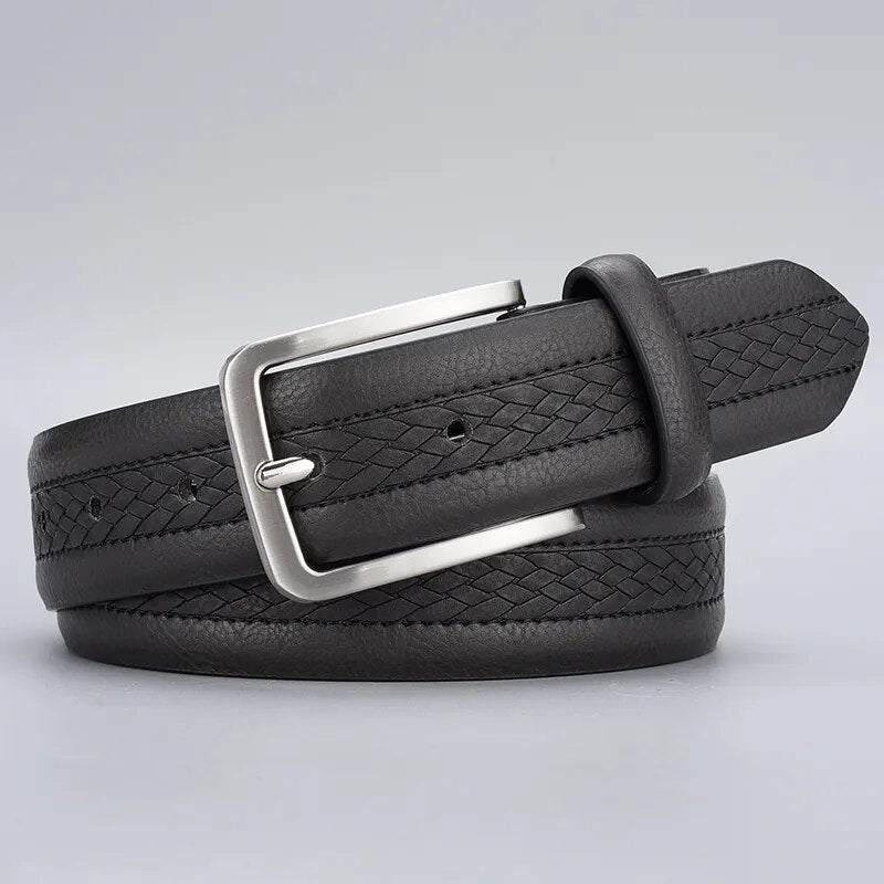 ceinture homme, ceinture en cuir tressé, accessoire homme casual, ceinture élégante, ceinture boucle métal