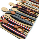 bretelles homme rayées, accessoire homme élégant, bretelles modernes, bretelles ajustables, bretelles polyester
