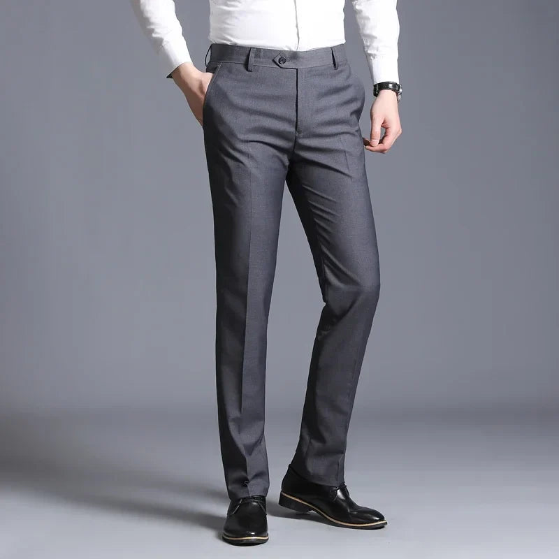 pantalon tailleur homme, pantalon homme élégant, pantalon de costume formel, pantalon homme stretch, pantalon homme confortable