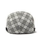 béret homme carreaux, béret en coton, accessoire homme vintage, béret design rétro, béret ajustable homme