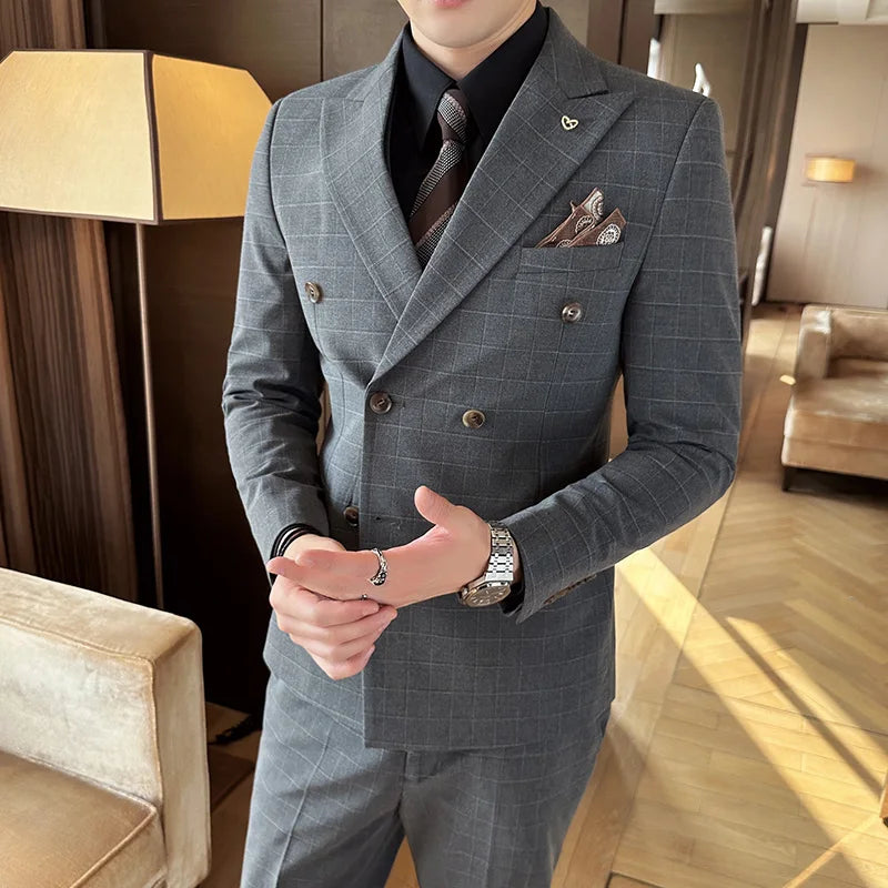 Costume Homme à Carreaux, Costume Homme Slim Fit, Costume Homme Croisé, Costume Homme Complet, Costume Homme, Costume Croisé, Costume 3 Pièces Slim Fit, Costume 3 Pièces Moderne, Costume 3 Pièces Croisé à Carreaux, Costume 3 Pièces Croisé, Costume 3 Pièces Carreaux, costume 3 Pièces