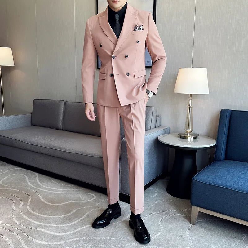 Costume Homme Croisé Slim, Costume Homme Croisé Moderne, Costume Homme Slim Fit, Costume Maximus, costume 3 Pièces, costume slim fit, Costume Homme, Costume Homme Complet, Costume Homme Croisé Fashion Slim Maximus