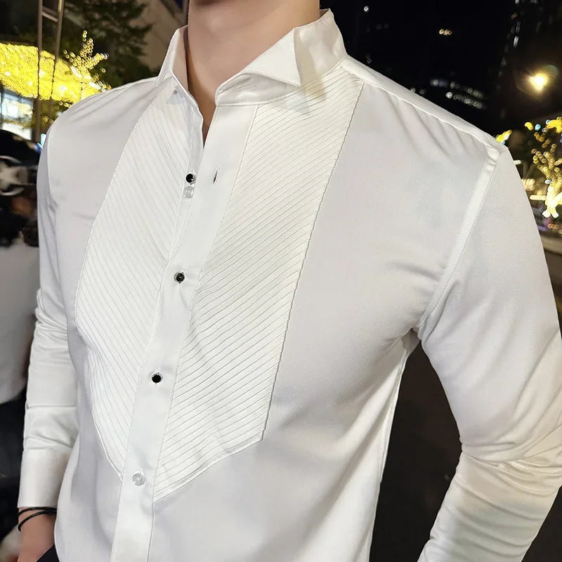 Chemise Smoking, Chemise Homme, Chemise Habillée, Chemise de Smoking Slim Homme Maximus, Chemise de Smoking Slim Homme, Chemise de Smoking Homme, Chemise de Smoking, Chemise