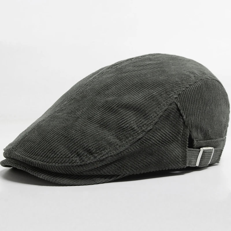 béret homme côtelé, béret en coton et polyester, béret élégant homme, accessoire masculin contemporain, béret ajustable
