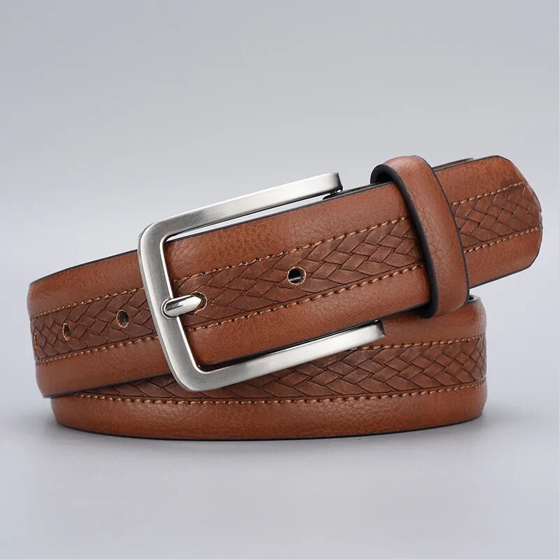 ceinture homme, ceinture en cuir tressé, accessoire homme casual, ceinture élégante, ceinture boucle métal