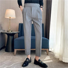 pantalon tailleur ajustable, pantalon homme slim, pantalon taille haute homme, pantalon homme élégant, pantalon de costume ajustable