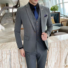 Costume 3 Pièces Rayé, costume 3 Pièces, Costume 3 Pièces Slim Fit, Costume à rayures, Costume 3 Pièces à Rayures Craie