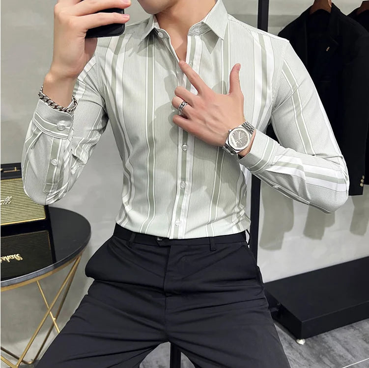 Chemise Habillée Homme, Chemise Rayée Homme, Chemise Habillée, Chemise Homme, Chemise à Rayures Homme, Chemise à Rayures, Chemise