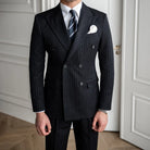 Costume à Rayures Craie, Costume Homme Slim Fit, Costume Homme Moderne, Costume Homme à Rayures, Costume Homme Complet, Costume Homme Classique, Costume Homme, Modèle de Thème









