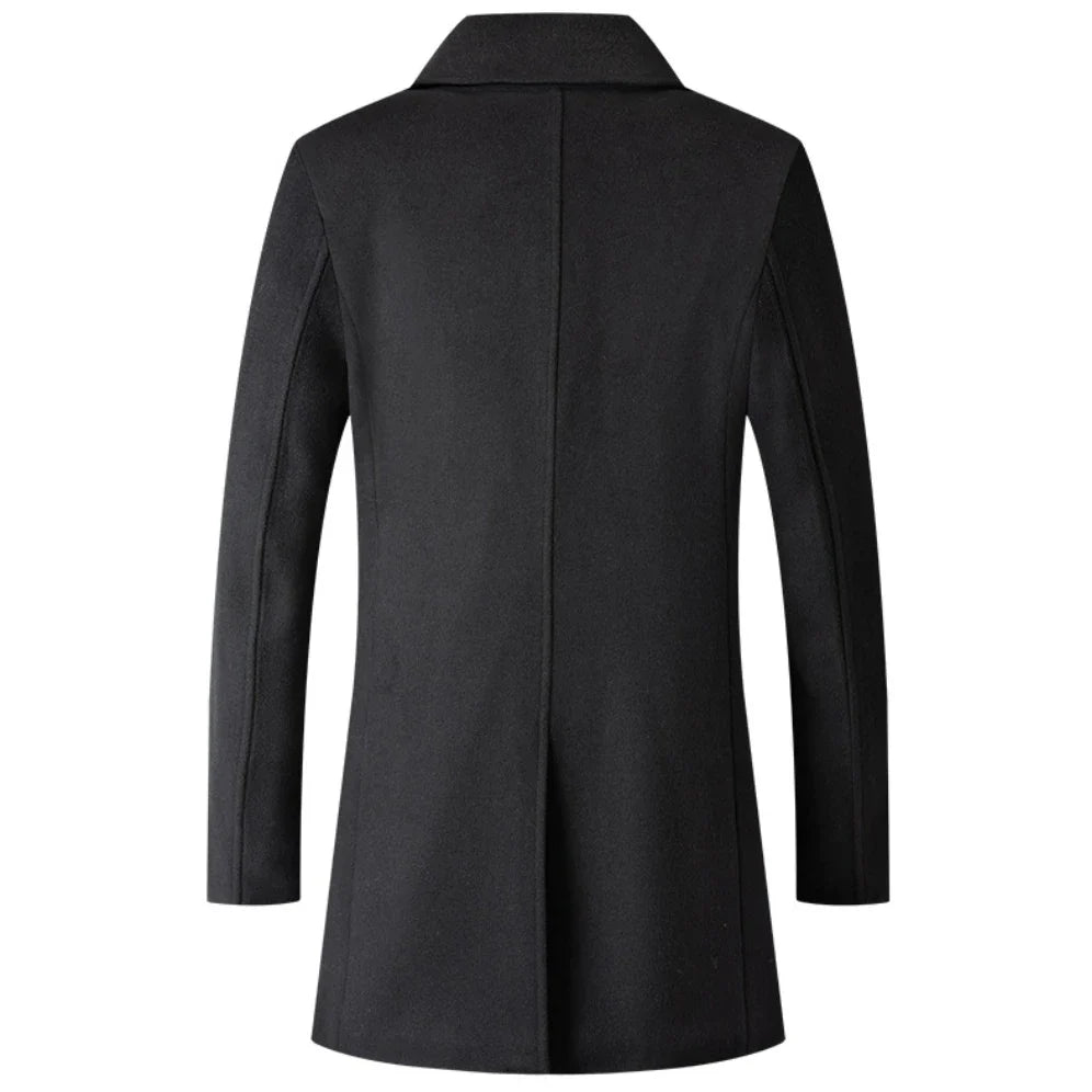 Manteau homme croisé lisse, Long manteau homme, Long manteau homme, Manteau homme, Manteau homme, Modèle de thème







