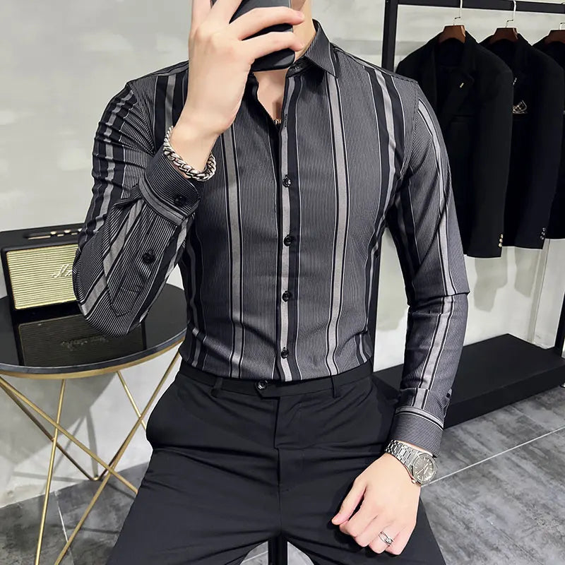Chemise Habillée Homme, Chemise Rayée Homme, Chemise Habillée, Chemise Homme, Chemise à Rayures Homme, Chemise à Rayures, Chemise