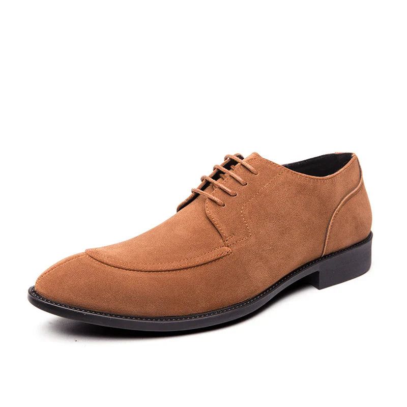 chaussure homme daim, chaussure derby marron, chaussure de ville élégante, chaussure homme bout cousu, chaussure formelle daim
