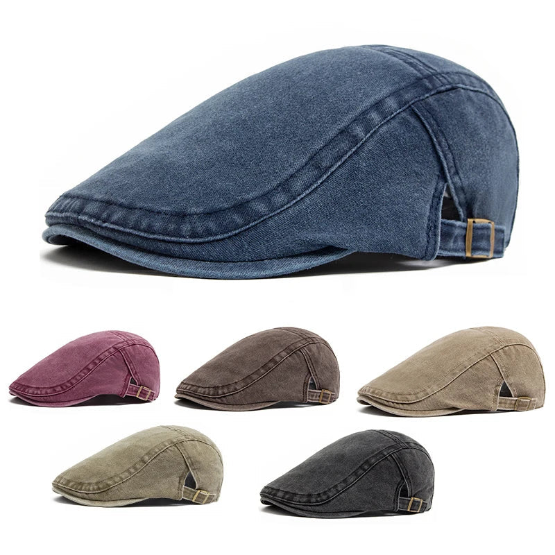 béret homme jean, béret en coton, casquette style jean, béret résistant, accessoire homme élégant