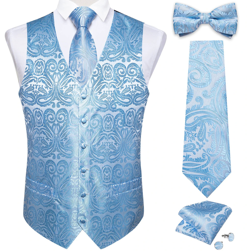 ensemble gilet homme, gilet homme imprimé, gilet costume floral, gilet homme soie, tenue formelle homme