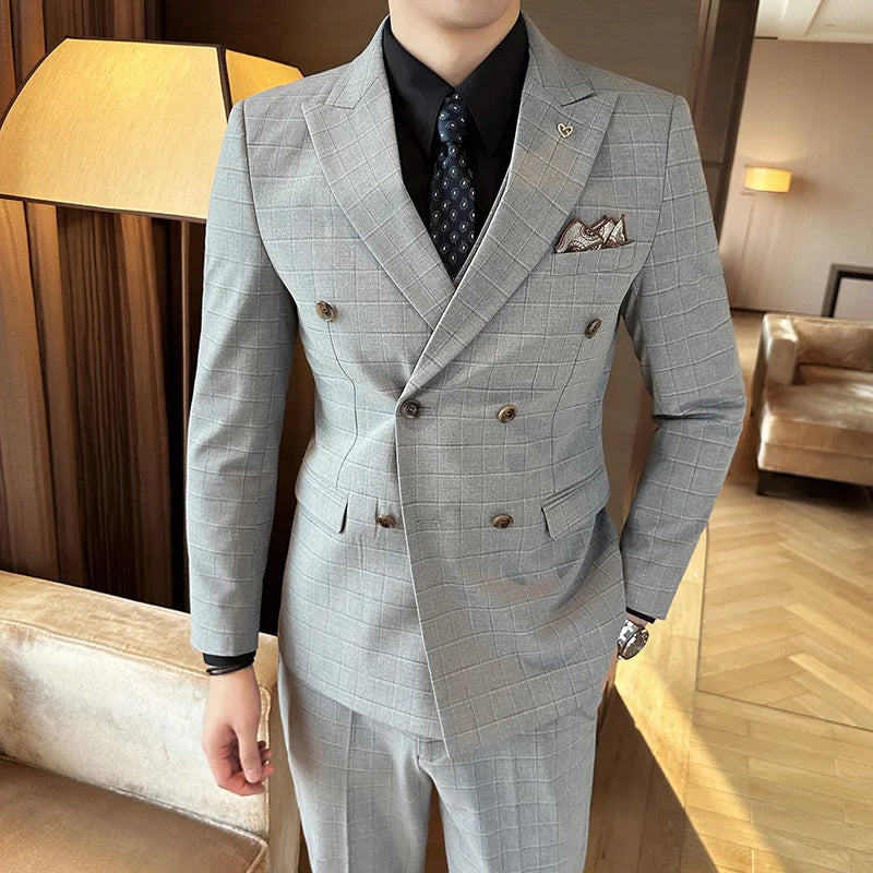 Costume Homme à Carreaux, Costume Homme Slim Fit, Costume Homme Croisé, Costume Homme Complet, Costume Homme, Costume Croisé, Costume 3 Pièces Slim Fit, Costume 3 Pièces Moderne, Costume 3 Pièces Croisé à Carreaux, Costume 3 Pièces Croisé, Costume 3 Pièces Carreaux, costume 3 Pièces