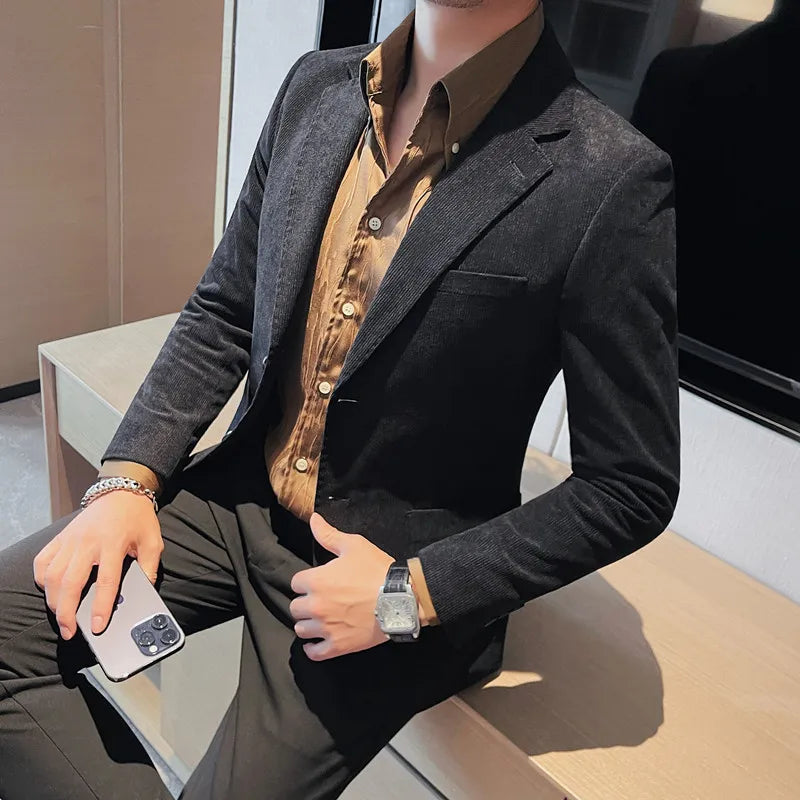 veste homme effet daim, veste homme slim fit, veste homme élégante, blazer homme, veste homme casual chic


