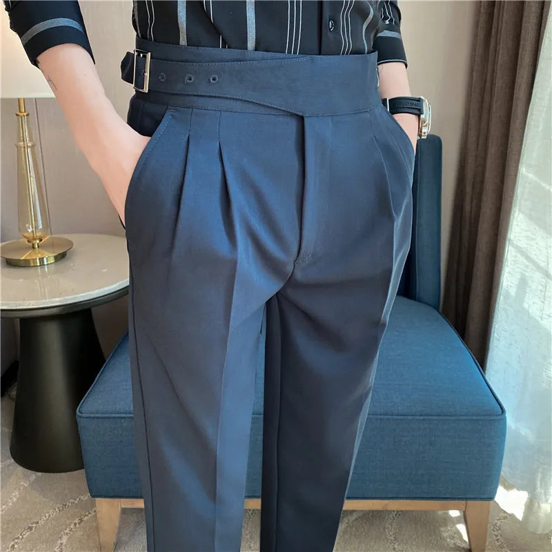 pantalon tailleur ajustable, pantalon homme slim, pantalon taille haute homme, pantalon homme élégant, pantalon de costume ajustable