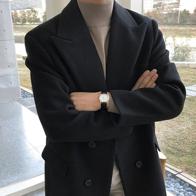 Manteau Homme Croisé, manteau croisé pour homme, manteau, pardessus pour homme, manteau long pour homme


