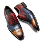 chaussure homme tricolore, chaussure en cuir homme, chaussure de ville moderne, chaussure formelle élégante, chaussure de luxe homme