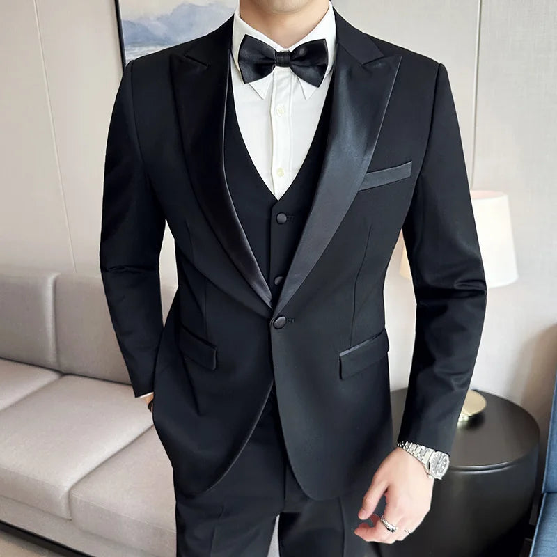 Smoking homme slim, Tenue de gala homme, Costume de mariage formel, Smoking premium, Tenue de soirée homme







