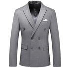 veste homme croisée, veste homme monochrome, veste homme formelle, veste homme polyviscose, blazer homme élégant







