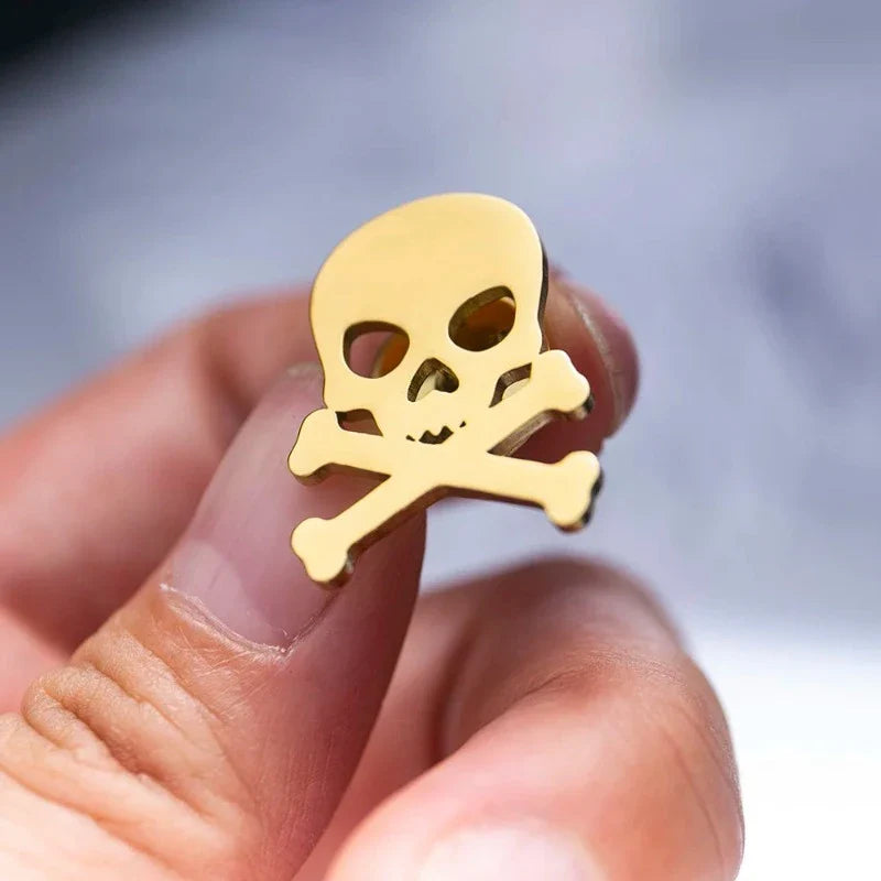 broche homme crâne, broche tête de mort, accessoire costume original, broche élégante, bijou homme unique