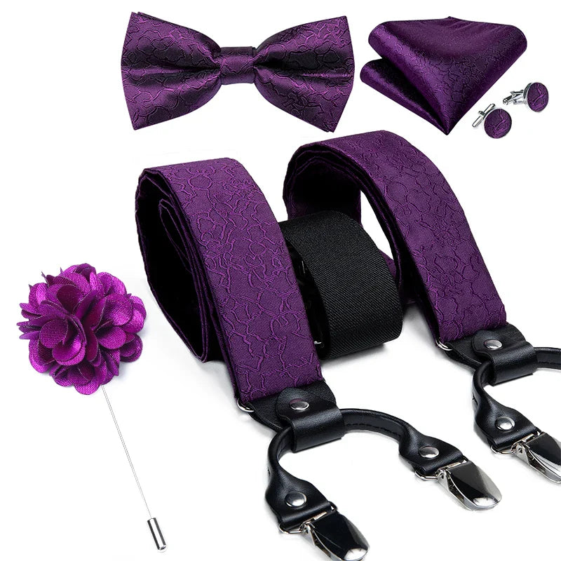 bretelles homme imprimées, ensemble luxe homme, accessoire homme élégant, bretelles soie, coffret cadeau homme