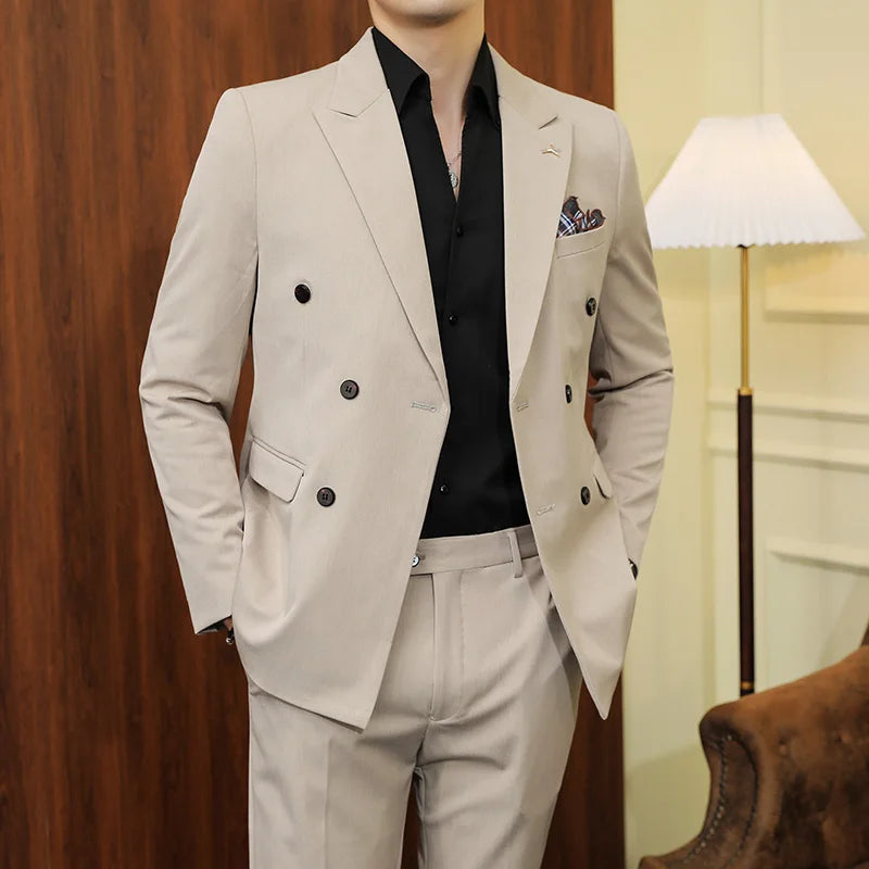 costume croisé, costume slim fit, costume homme croisé, costume homme coupe slim, costume homme slim, costume homme uni, costume homme, costume