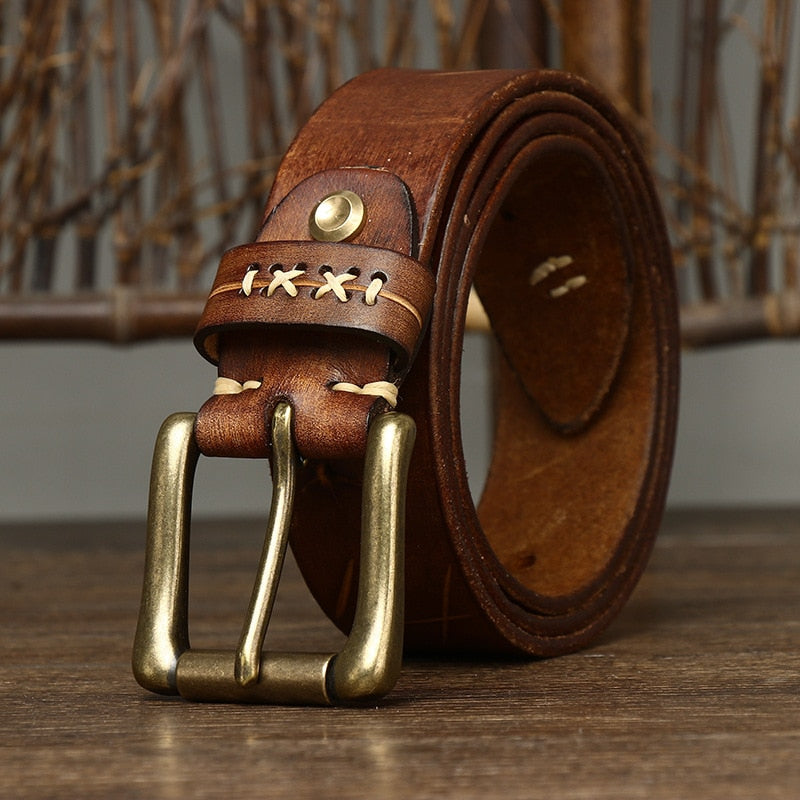 ceinture homme cuir vintage, ceinture cuir véritable, ceinture classique homme, accessoire homme élégant, ceinture robuste