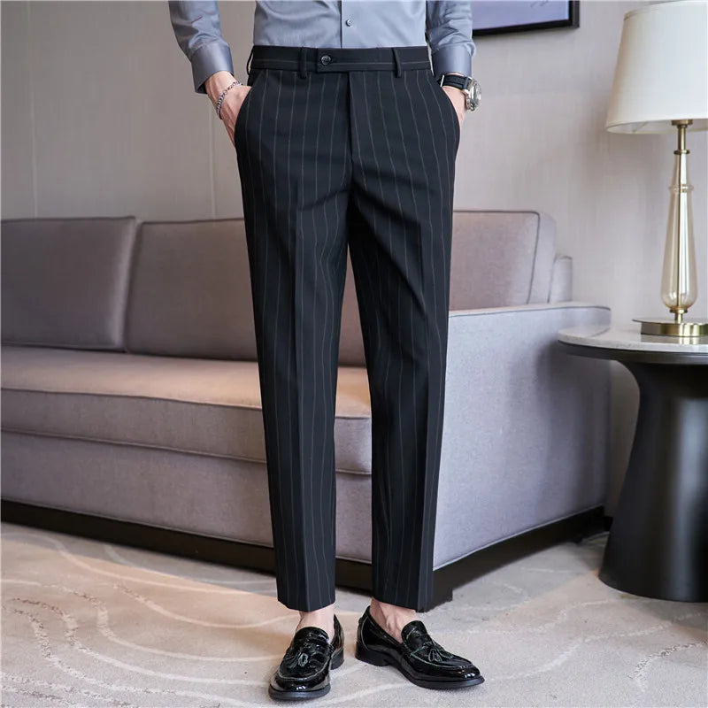 Calça Social Masculina, Calça Alfaiataria Masculina, Calça Alfaiataria Risca de Giz