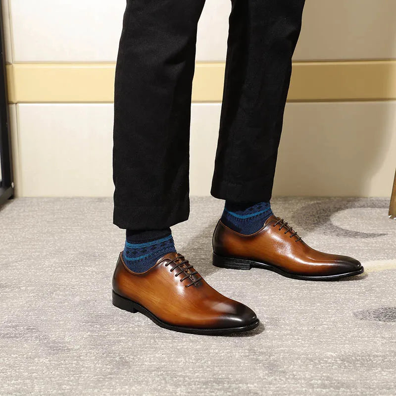 chaussure homme bout pointu, chaussure homme dégradé, chaussure de ville élégante, chaussure formelle homme, chaussure homme moderne