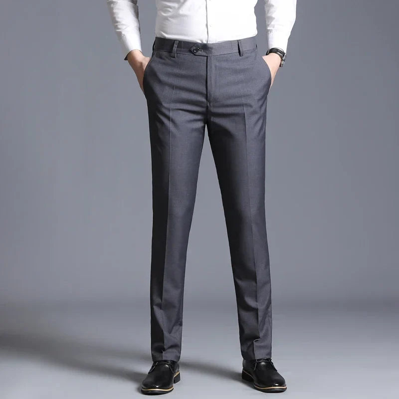 pantalon tailleur homme, pantalon homme élégant, pantalon de costume formel, pantalon homme stretch, pantalon homme confortable