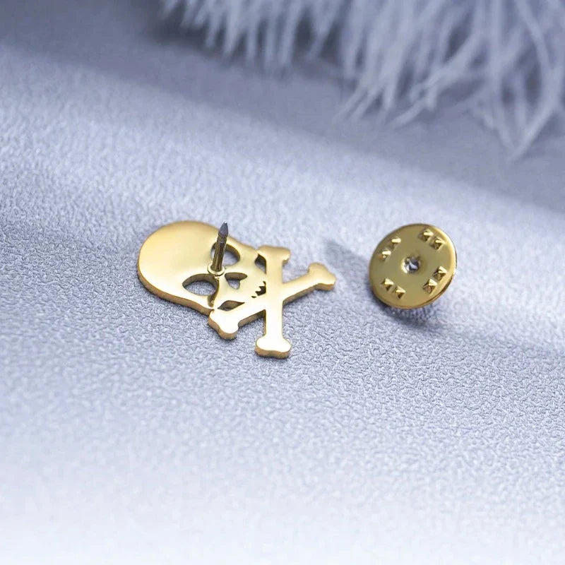 broche homme crâne, broche tête de mort, accessoire costume original, broche élégante, bijou homme unique